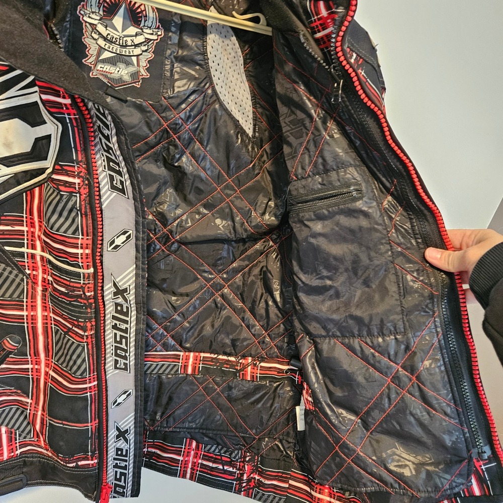 Castle X Racewear Snowmobile Jacket Mens M Red Black Reissa Hitena Winter - Picture 5 of 16